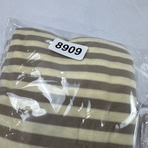 Vintage Blouse Brown Tan 80s Medium Grandma‎ Grandpa Striped - Picture 11 of 11